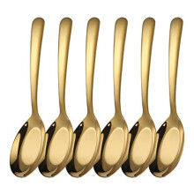 Stainless Steel Soup Spoons Set of 6 Heavy Duty Chinese Ramen Spoons Highly Polished Model 1 Durable Kitchen Utensils