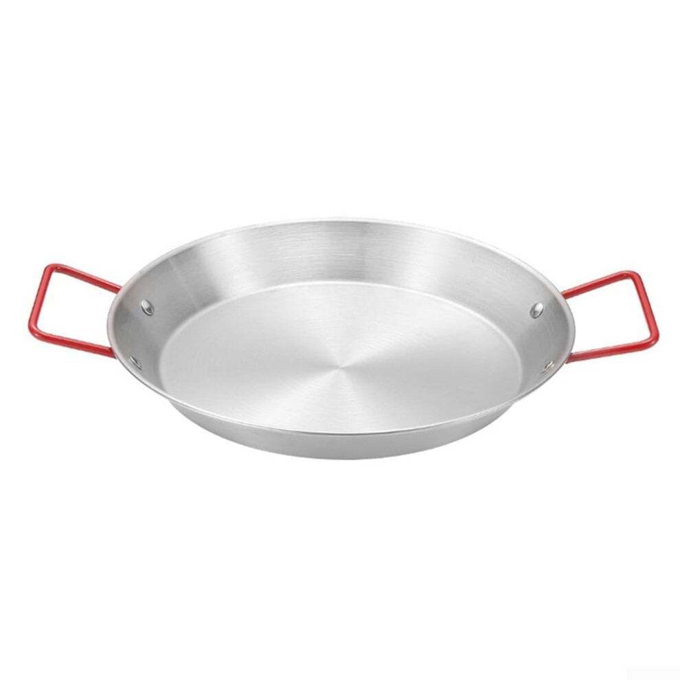 Round Flat Paella Pan 22cm Stainless Steel Frying Pan Cooking Plate Snack Tray for Home Kitchen Accessories-image-OPC-PJWDSVS-NEW