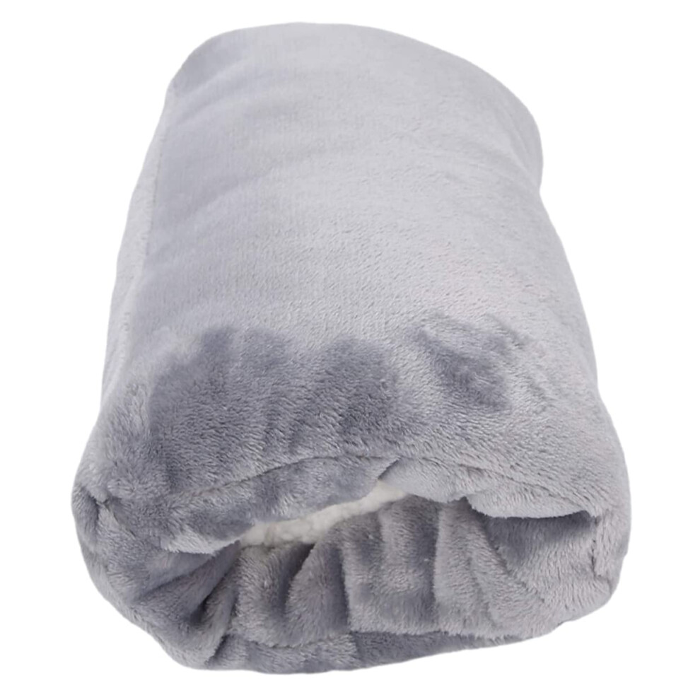 Heated Hand Warmer Electric USB Heated Bag Flannel Material Light Grey Portable Rechargeable Hand Warmer
