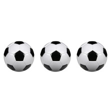 Size 5 Training Footballs 3-Pack PU Leather Black White Soccer Balls for Team Practice and Matches