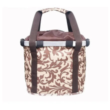 Bicycle Basket for Small Pets, 2-in-1 Removable Trat Bag, Foldable Front Handlebar Tube Carrier, 5 kg Load Capacity