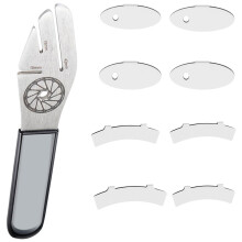 Brake Disc Straightening Tool Set, 9-Piece Stainless Steel Bicycle Rotor Alignment Kit for Mountain Bikes and Scooters