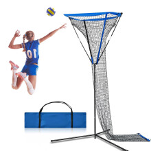 Volleyball Setter Trainer Net with 5-Level Height Adjustment, Adjustable Angle, Mesh Base, Non-Slip Rubber for Spike Training