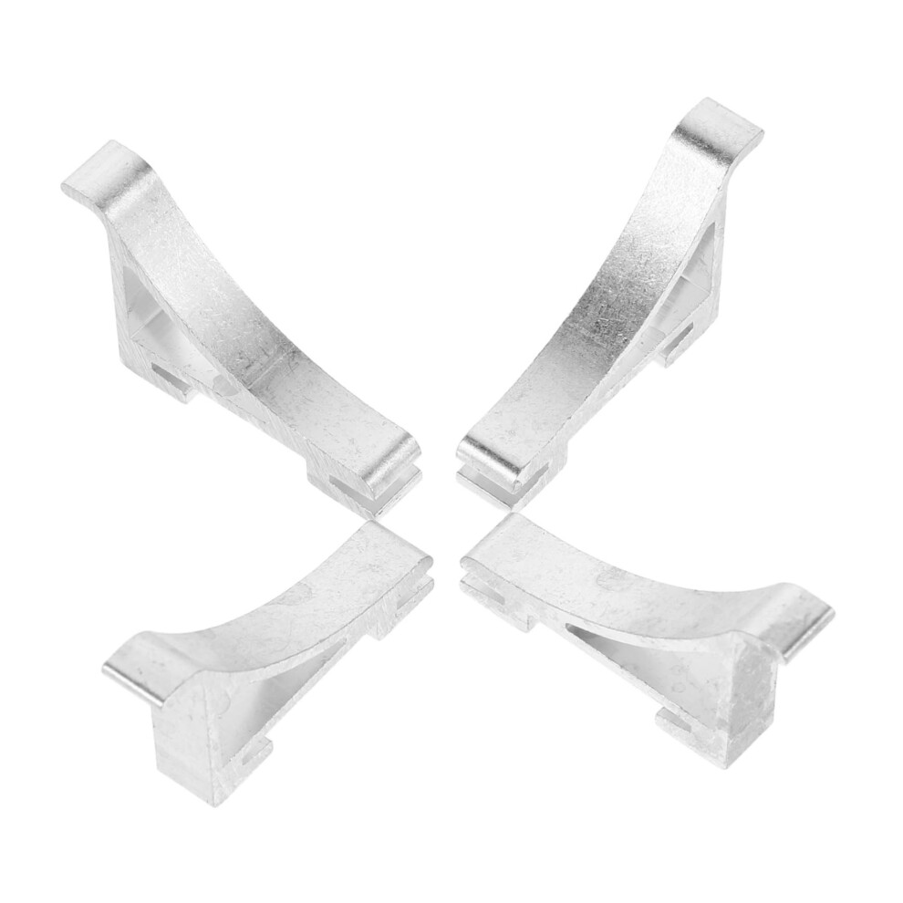 4-Pack Freezer Clip Holders for Pacifiers and Bibs, Metal Refrigerator Shelf Clips, 4.80x2.50x0.70cm, Silver Aluminum