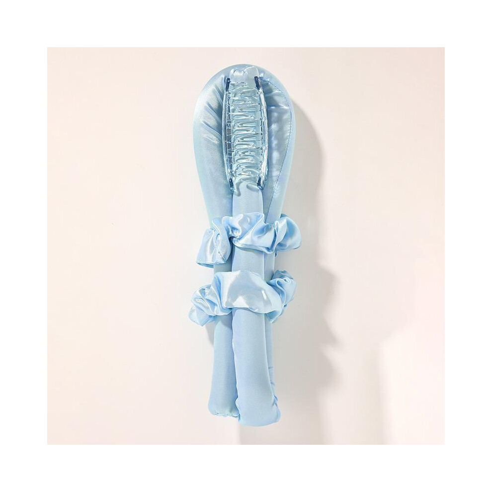 Blue (Blue) Silk Heatless Hair Curler Heatless Curls Overnight No Heat Hair Curling Styling Tools For Overnight Blowout