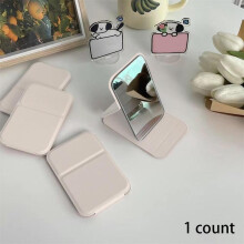 (1 Count White, one-size) Portable Foldable Makeup Mirror, Adjustable Mini Mirror, Foldable Mirror for Dormitory & Office, Makeup Tools for Women & Girls