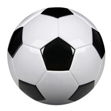Size 5 PU Leather Training Footballs Black White for Team Practice Sessions and Goalkeeping Drills