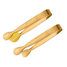 Ice Tongs Set, Metal Cocktail Tongs, 4.3-Inch Food-Grade Appetizer Clips, Ice Grabber for Tea Party and Coffee Bar
