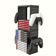 (CD combo, 1 Piece) 3-layer Game Controller Stand & Headphone Stand, Storage Stand For PS5 S4 Controller, Controller Holder Headset Stand Gaming Accessories