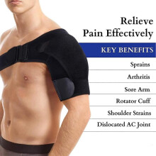 Healthy Lab Co Compression Shoulder Brace for Men And Women Rotator Cuf - for Sprains, Arthritis, Sore Arm, Torn Rotator Cuffs Tw