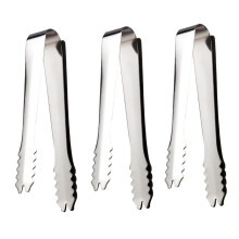 3st Ice Cube Tongs Stainless Steel Multi-Purpose Serving Tongs for Kitchen, Party, and Catering in Silver Color