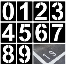 Pack of 10 Large Reusable Plastic Number Stencils 0-9 for House Numbers Garage Parking Wall and Floor Marking 20 cm 8 Inches