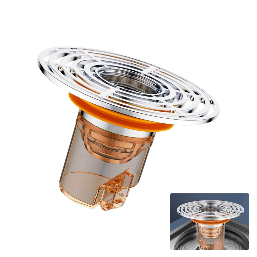 Proof Floor Drain For Sewer 35-45 Mm, Universal Odour Trap, Deodorisation, Backflow Prevention For Balconies Bathrooms Kitchens 6038364458445