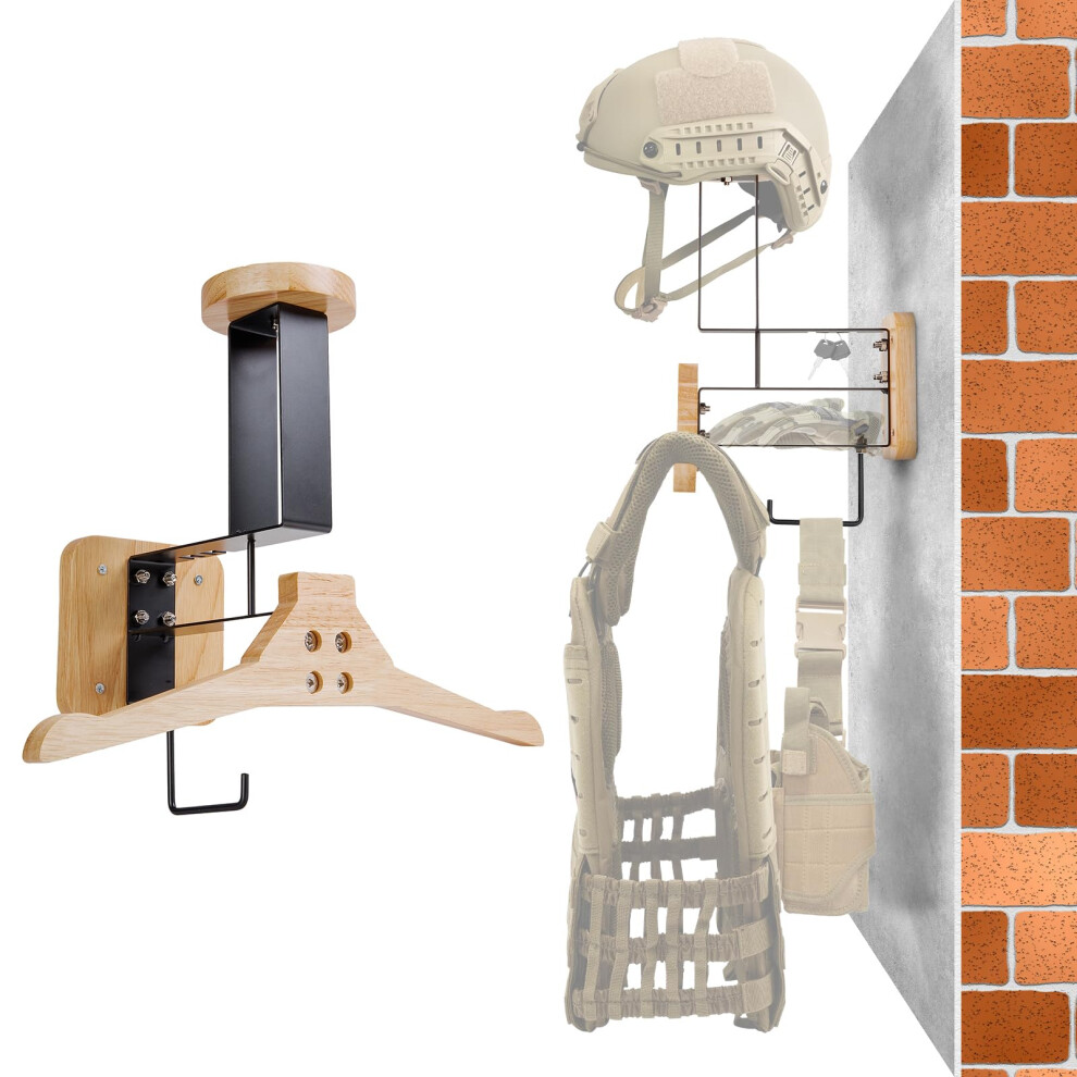 Motorcycle Helmet Mount Wall Holder For Tactical Vests, Plates, Football Gear, And Cycling Equipment, Durable Design 6447073831034
