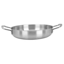 Non-Stick Ramen Pot 39x27cm Portable Noodle Soup Pot with Double Handles for Safe Cooking Silver Battery Stove Kitchen Supplies