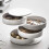 (Dark Gray, one-size) Round Multi-layer Desktop Rotating Jewelry Multilayer Stackable Storage Boxes, Dust-proof Rotatable Accessories Makeup Organizer with Lid 3