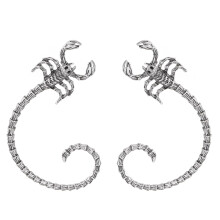 Gothic Ear Cuff, Unisex Metal Ear Wrap, Antique Silver Ear Cuff for Halloween, Handmade Trendy Jewelry