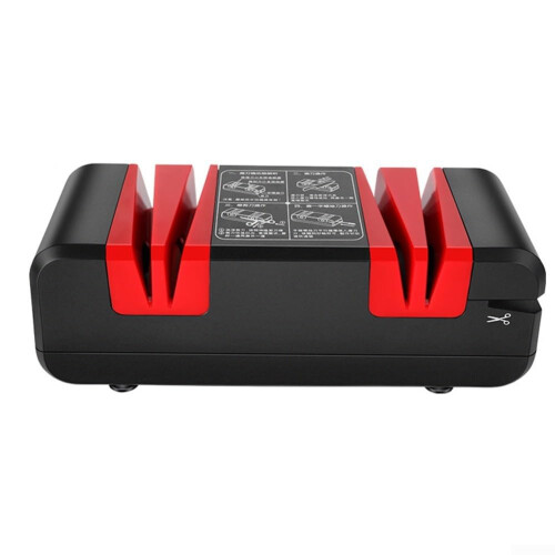 Compact Automatic Knife Sharpener for Kitchen Use, Efficient Blade Sharpening Tool, Black Color