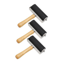 3 Stück Tintenroller Walzen Schwarz Metall Für Basteln Malen Druckfarben Mischen Farbroller Handwerk