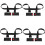 4 Pack Adjustable Ski And Pole Carrier Strap, Shoulder Ski Carrier Straps Sling Tw 1