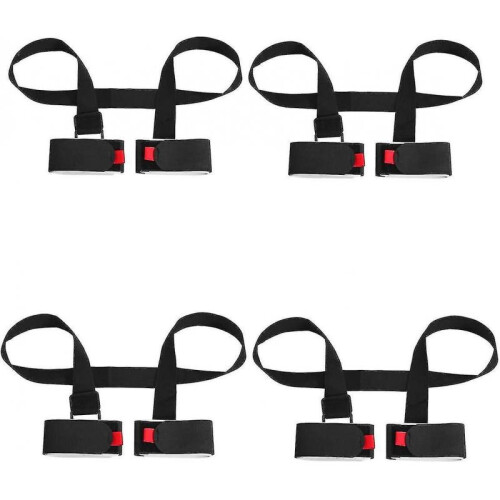 4 Pack Adjustable Ski And Pole Carrier Strap, Shoulder Ski Carrier Straps Sling Tw