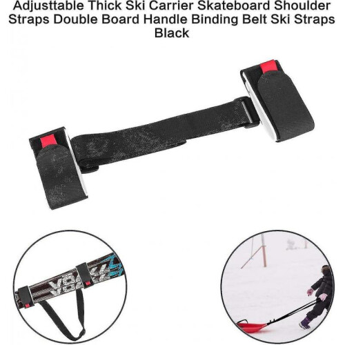 4 Pack Adjustable Ski And Pole Carrier Strap, Shoulder Ski Carrier Straps Sling Tw 2