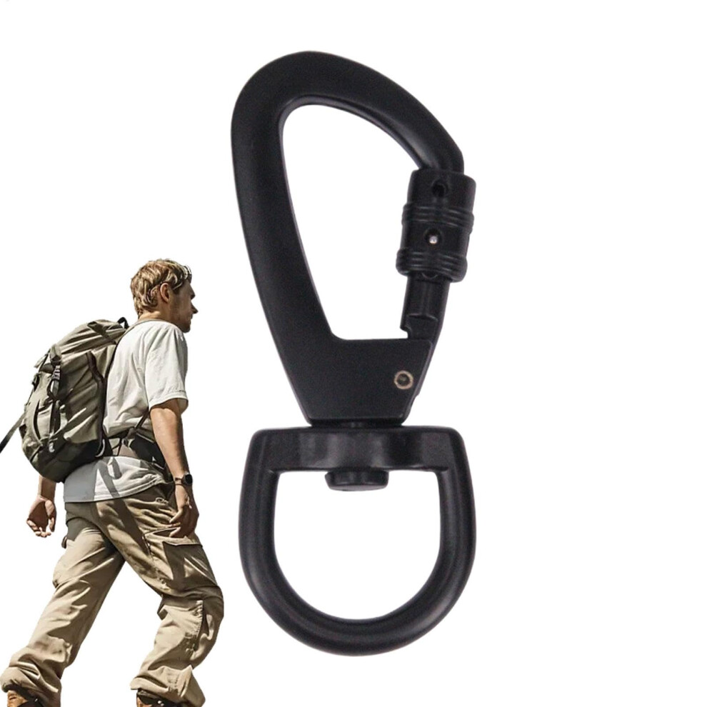Flag Clip For Flag Poles, Heavy-Duty Black Zinc Alloy Snap Hooks, Rope Clip For Climbing And Flag Accessories 6947110352435