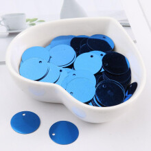 Pack of 240 Large Flat Round Sequins with Hole, 15 mm Blue and Pink for Crafting, Sewing, DIY, and Wedding Decoration