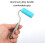 Reusable Silicone Craft Roller with Tray for Large Surface Projects, Even Glue Application, Blue Aluminum Handle, 2-Piece Set 3