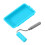 Reusable Silicone Craft Roller with Tray for Large Surface Projects, Even Glue Application, Blue Aluminum Handle, 2-Piece Set 1