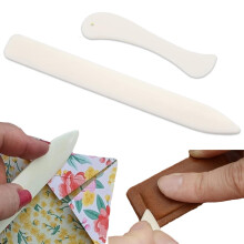 Paper Bonefolder, 2-Pack Plastic Folding Tools, Bone Folder for Card Making, Paper Crafts, Leather Projects