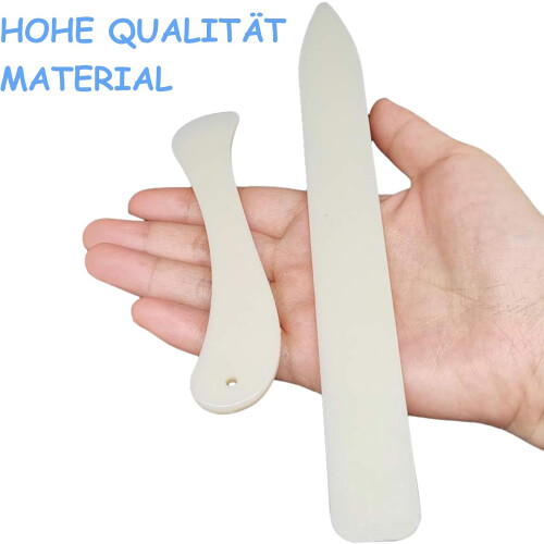 Paper Bonefolder, 2-Pack Plastic Folding Tools, Bone Folder for Card Making, Paper Crafts, Leather Projects 1