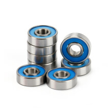 608-2RS Inline Skate Bearings - 8 Pack ABEC 9 Si3N4 Ceramic 7 Ball Roller Skate Bearings for Longboards and Skateboards