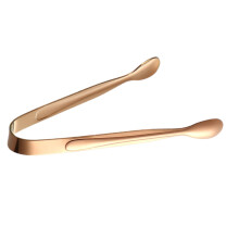Ice Tongs Stainless Steel, Sugar Cube Tongs for Tea and Coffee Bars, Small Appetizer Serving Tongs, Gold Ice Clamp