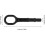 Car Towing Hook Towing Eye Hook Bumper Trailer Ring Replacement Part (Black) (1pcs) Tw 10