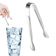 Ice Bucket Glass Stick Stainless Steel Bar Clip - Luxury Food Grade Buffet Serveware Kitchen Tools for Home Use Silver