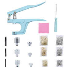 12mm Eyelet Punch Set with 3 Metal Dies and 200 Grommets - Durable Hole Tool for Tarps, Awnings, and Fabric Projects
