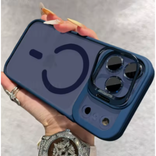 (Blue, iPhone17) Lens Protection Phone Case For iPhone 17