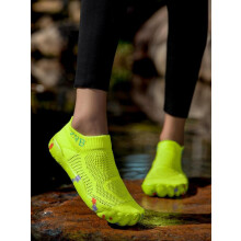 (Lime Yellow, EU39) Women's Wide Fit Water Shoes, Polyester Upper, Eva Sole, Casual Style, All Season Use, Ideal for Swimming, Camping, Yoga