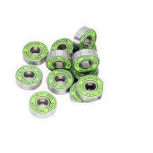 608 RS ILQ-11 Inline Skate Bearings 8x22x7mm Green for Smooth Skateboarding and Scootering - 8 Pieces