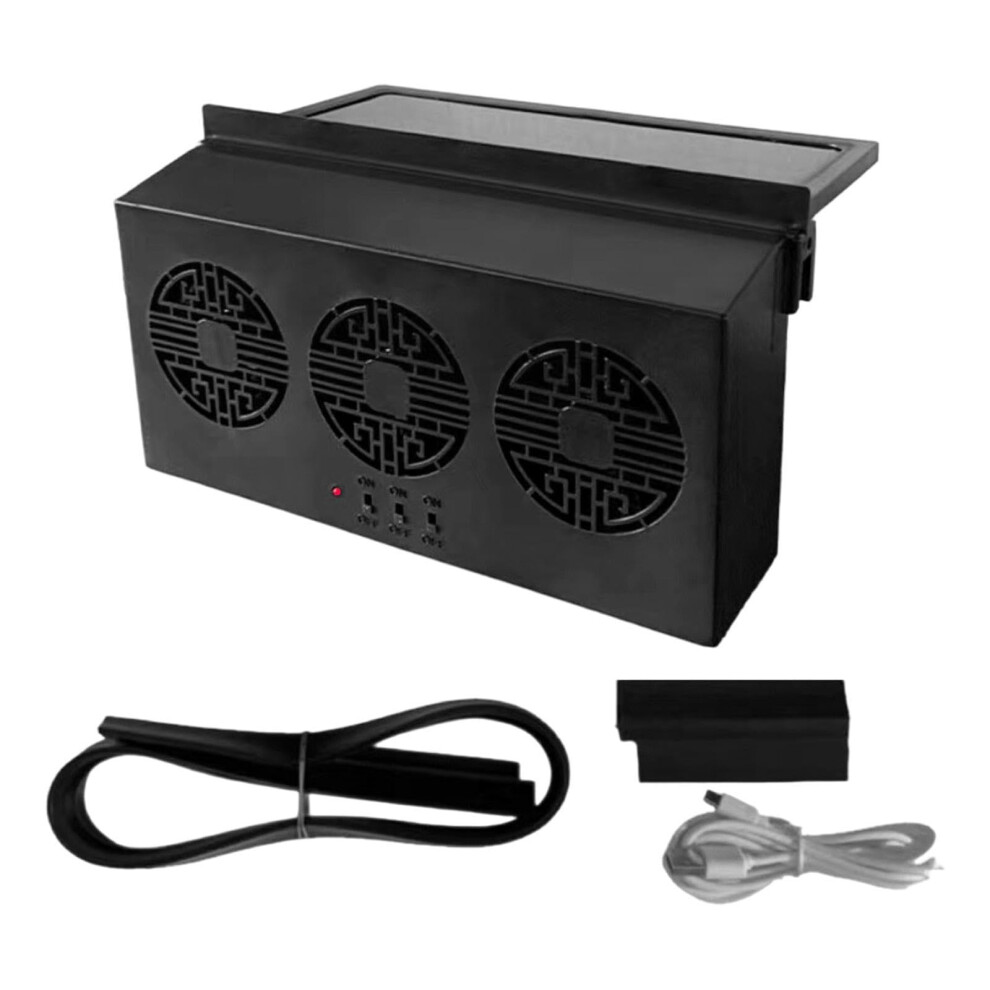 Solar Car Fan Cooling Fan For Vehicles - Automatic Exhaust Radiator Fan, Energy-Efficient Design, Fits Most Models 6447073836213