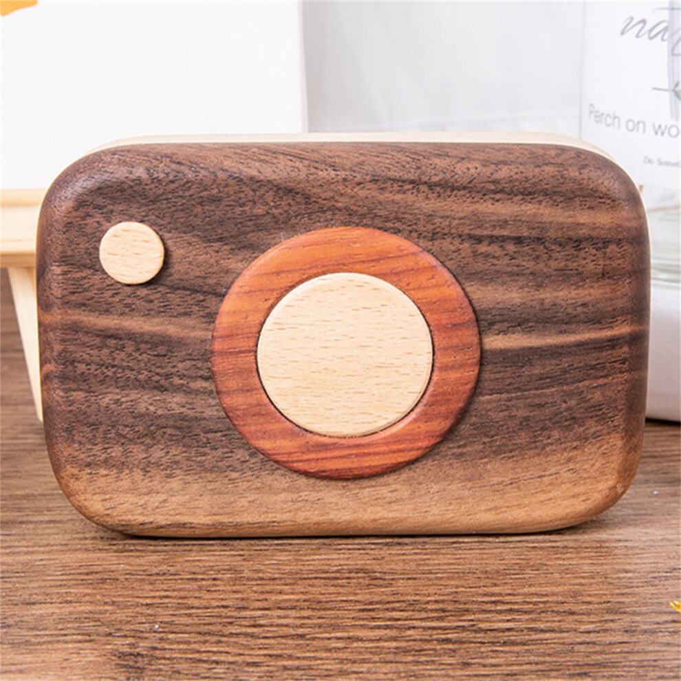 Wooden Milk Tooth Box for Kids, Storage Box for Baby Teeth, Personalized Tooth Keepsake for Boys and Girls, Camera Design