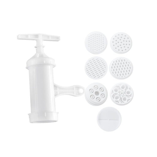 Manual Pasta Press Machine, Plastic Noodle Maker, Kitchen Accessories, Adjustable Thickness, Easy to Use