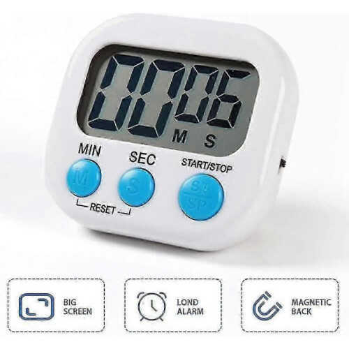 Magnetic Kitchen Timer with Large Lcd Display, Timers for Cooking, Studying, Loud Alarm And Countdown Timer Tw 2