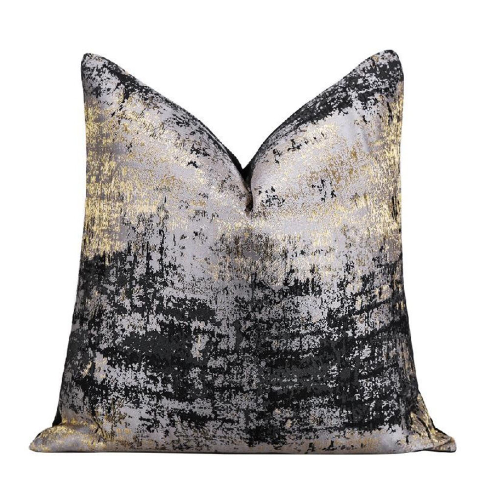 Cushion Covers 50 x 50 cm - Luxury Gold Black Splash Decorative Square Covers with Invisible Zipper for Sofa Couch Bedroom-image-OPC-PJWFDSR-NEW