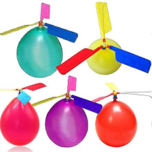 10pcs Set Balloons Helicopter Flying with Whistle Children Outdoor Playing Creative Funny Toy Balloon Propeller Kid Toys Tw