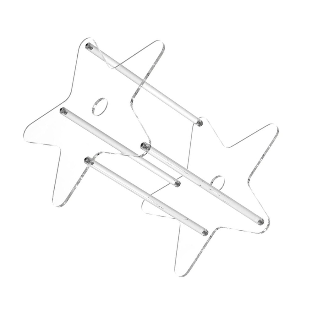 Sturdy Acrylic Shelf Stand Holder for Books and CDs, Transparent Display Rack, 3-Tier Organizer, Durable Acrylic Construction-image-OPC-PJWFFKC-NEW