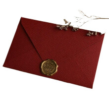 15 Pack Hemp Envelope Letter Set Vintage Style Love Letter Cowhide Special Paper Invitation Postcard Red Color