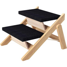 Wooden Pet Stairs for Dogs and Cats, Non-Slip Foldable Dog Ramp, Lightweight Durable Steps for Injured Pets, Easy Access