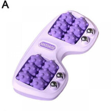(Purple) Foot Massage Roller Acupressure Trigger Point Stress Pain Relief Therapy Massager Yoga Fitness Training Muscle Relaxation